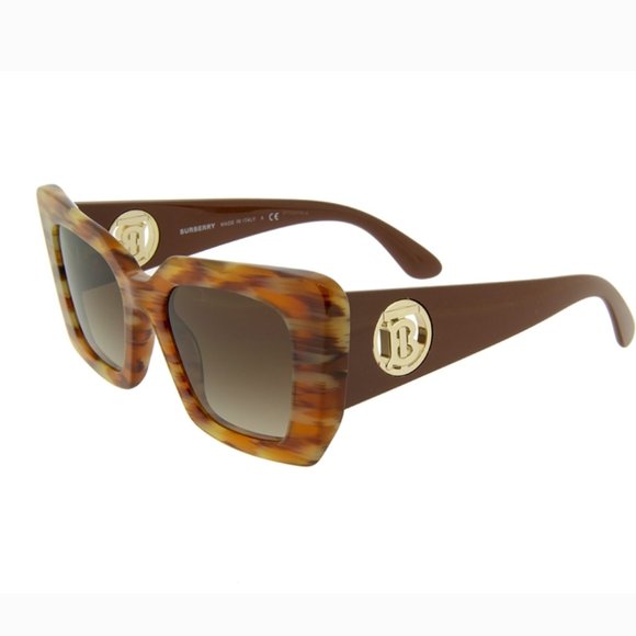 NEW BURBERRY DAUSY BE4344 3940/13 WOMEN'S SUNGLASSES BROWN - Picture 2 of 6